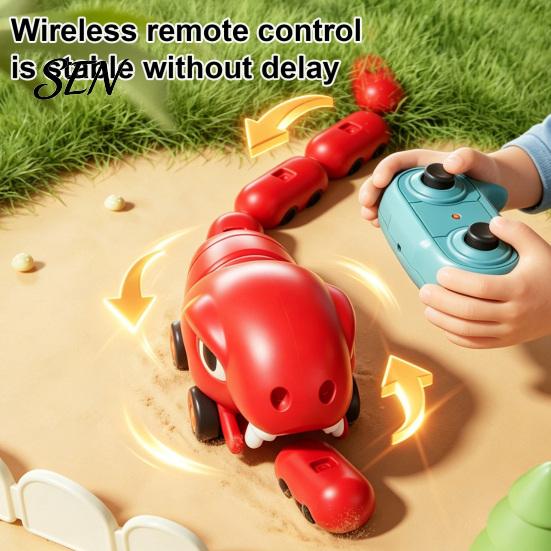 Interactive Electronic Snake Toy RC Magnetic Game Toy, Electric Remote Control Eating Itself Two Player Battle Parent-Child Competitive Race