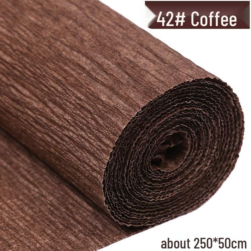 Thickened Colored Crepe Paper for DIY Flower Making: Pleated, Rolled Edge Handmade Material.