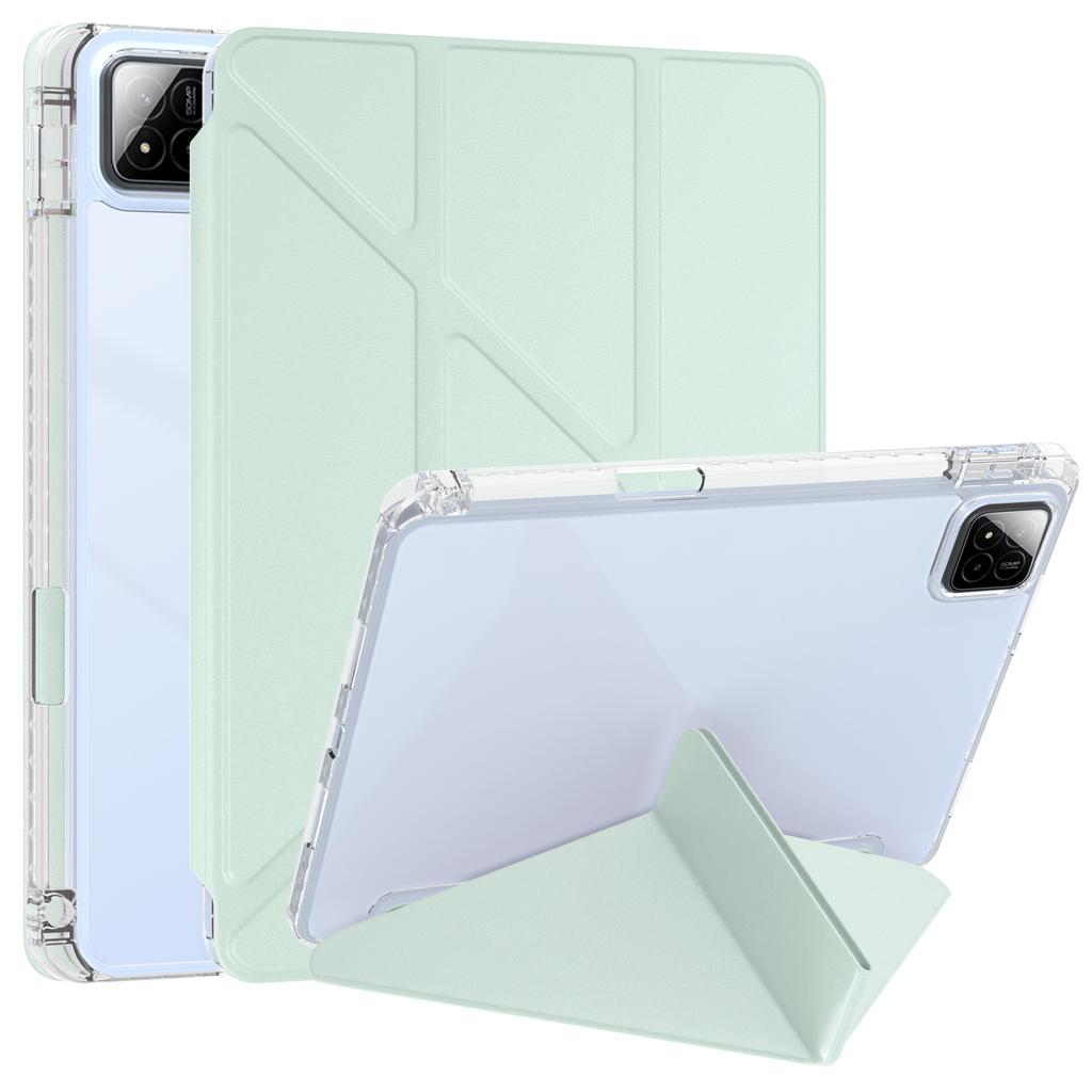 For Xiaomi Pad 7 Pro/Pad 7 Case PU Leather Origami Stand Clear Tablet Cover