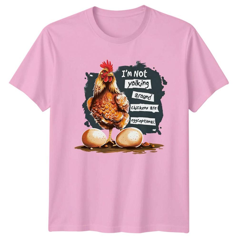 Im Not Yolking Around Funny Chicken Animal Pun TShirt