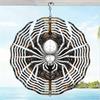Vintage 2D Metall Spinne Windspiel für Außen Garten Dekoration Kinetische Hängende Kunst mit Komplexem Spinnennetz Design Thanksgiving Halloween