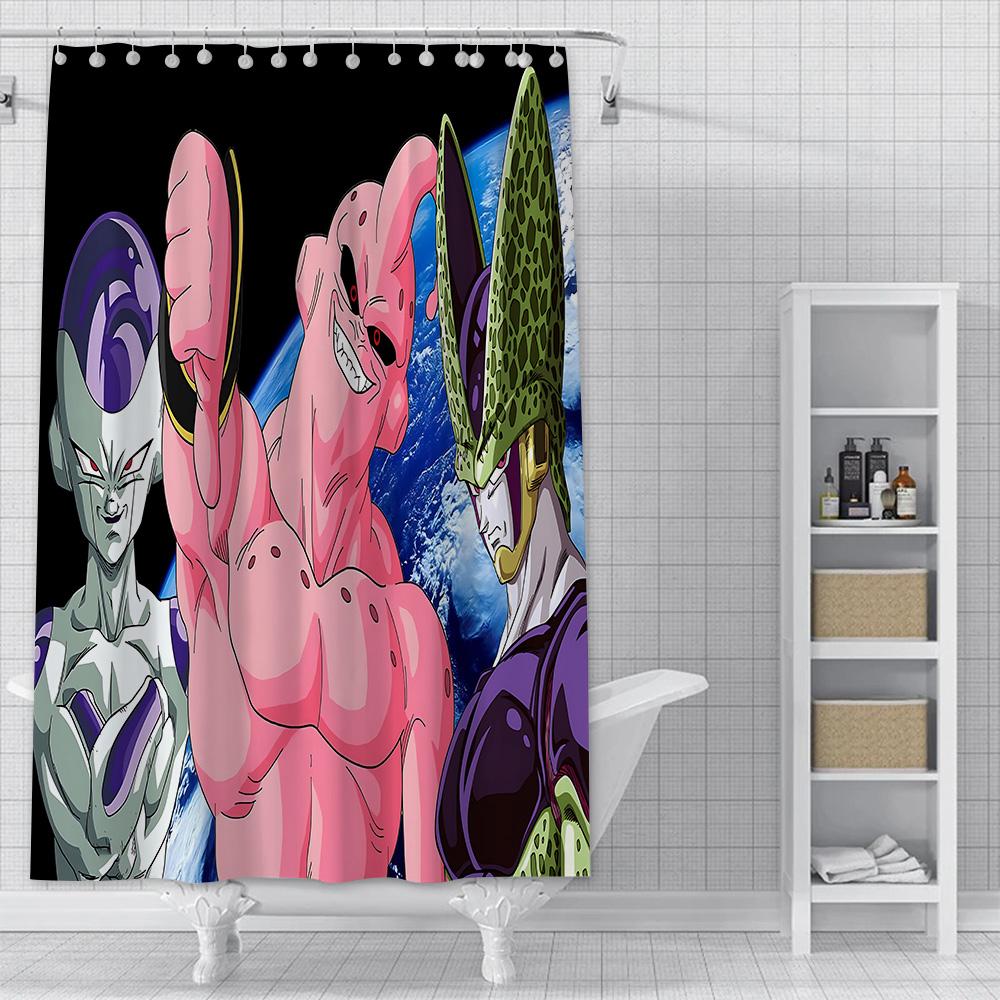 Anime B-balls Shower Curtain Waterproof Polyester Fabric Paint Bath Curtains B-balls Bathroom Decor D-dragons Curtain With Hook