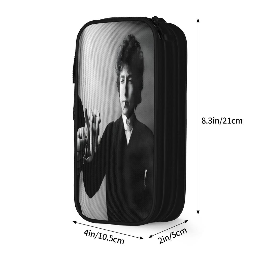 Bob Dylan Singer Pen Box Double Layer Large Capacity Office Supplies Pen Case Birthday Gift