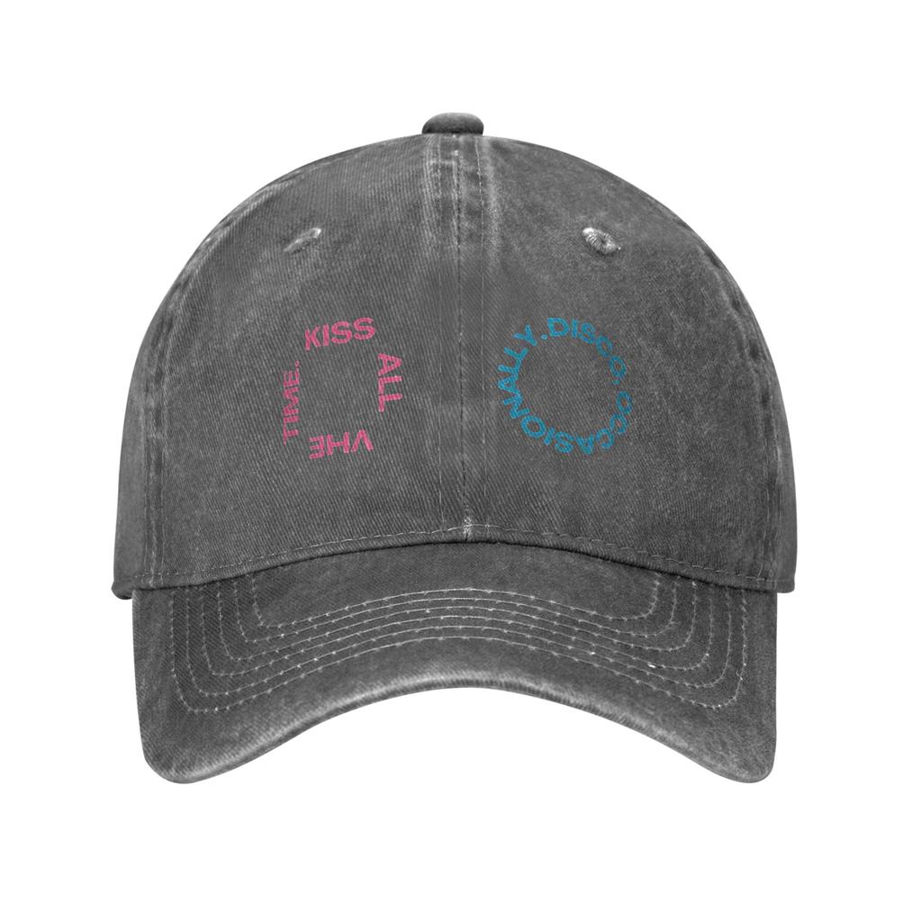 Harryed Stylesed Kiss All The Time Disco Occasionally Print Cap Men Women Trucker Hat Causal Headwear Baseball Cap Adjustable