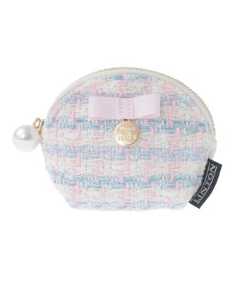 Maison de Fleur Linton Tweed Portemonneetje voor Dames, Off-White