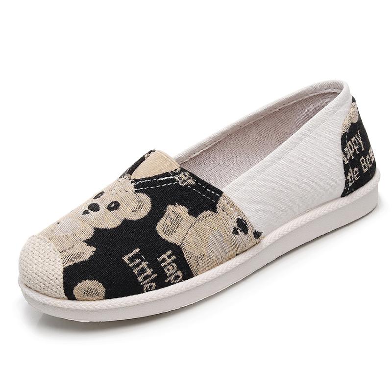 Women's Spring/Autumn Comfortable Canvas Flats: Casual, Versatile, Non-Slip, Soft Sole Shoes