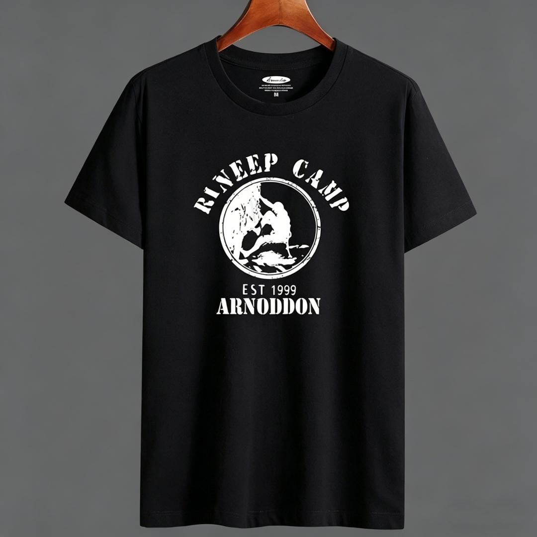 

Men s Plus Size 100% Cotton T-Shirt Outdoor Camping Print Tee Trendy Casual Oversized Male Streetwear M чёрный