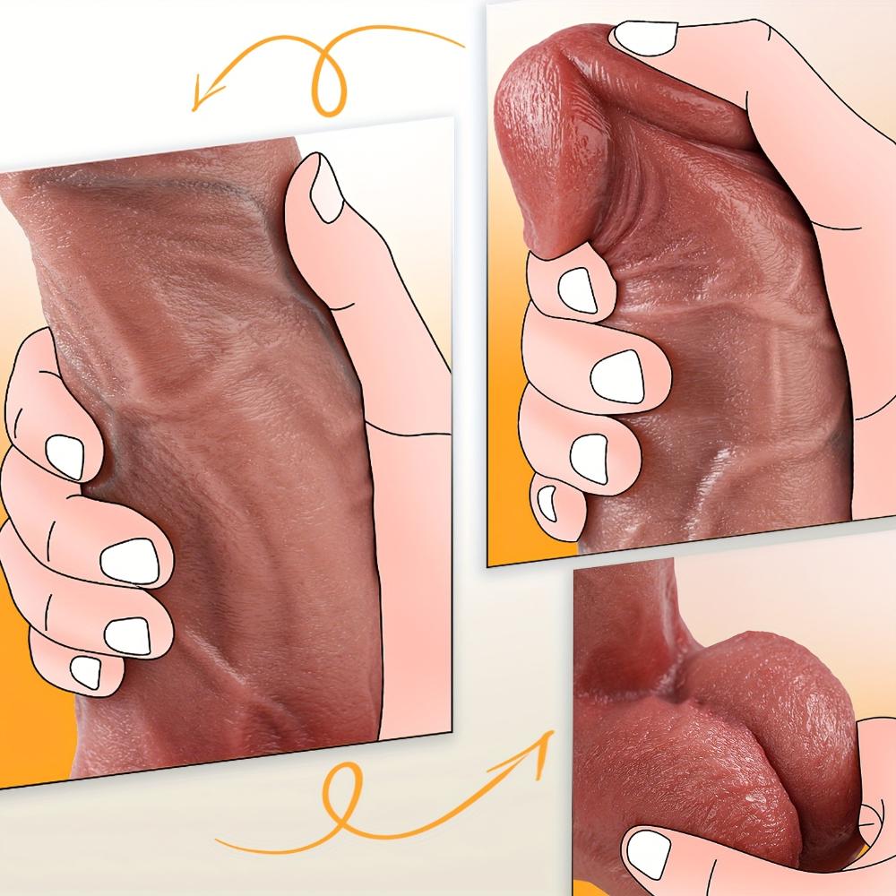 [Soft Silicone Penis Simulator] Super Long Soft Silicone Female Masturbator - Adult Simulation Penis with Large Suction Cup