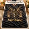Flannel BlanketRammstein Custom Name Text Personalized Soft Warm Throw Blanket Home Decor Gift