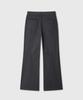 Daibeuinumeon Cotton Stripe Semi Flare Pants (Black)