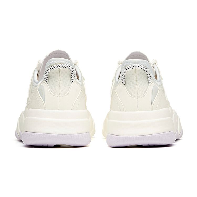 Anta Lifestyle Series Non-Slip Durable Lightweight Low-Top Skate Shoes Women Sneakers White Purple 122128081-3