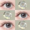 Eyeshare 2pcs LOIRE Contact Lenses for Eyes Colored Eye Lens 14.5mm Natural Brown Grey Softlens Beauty Pupils