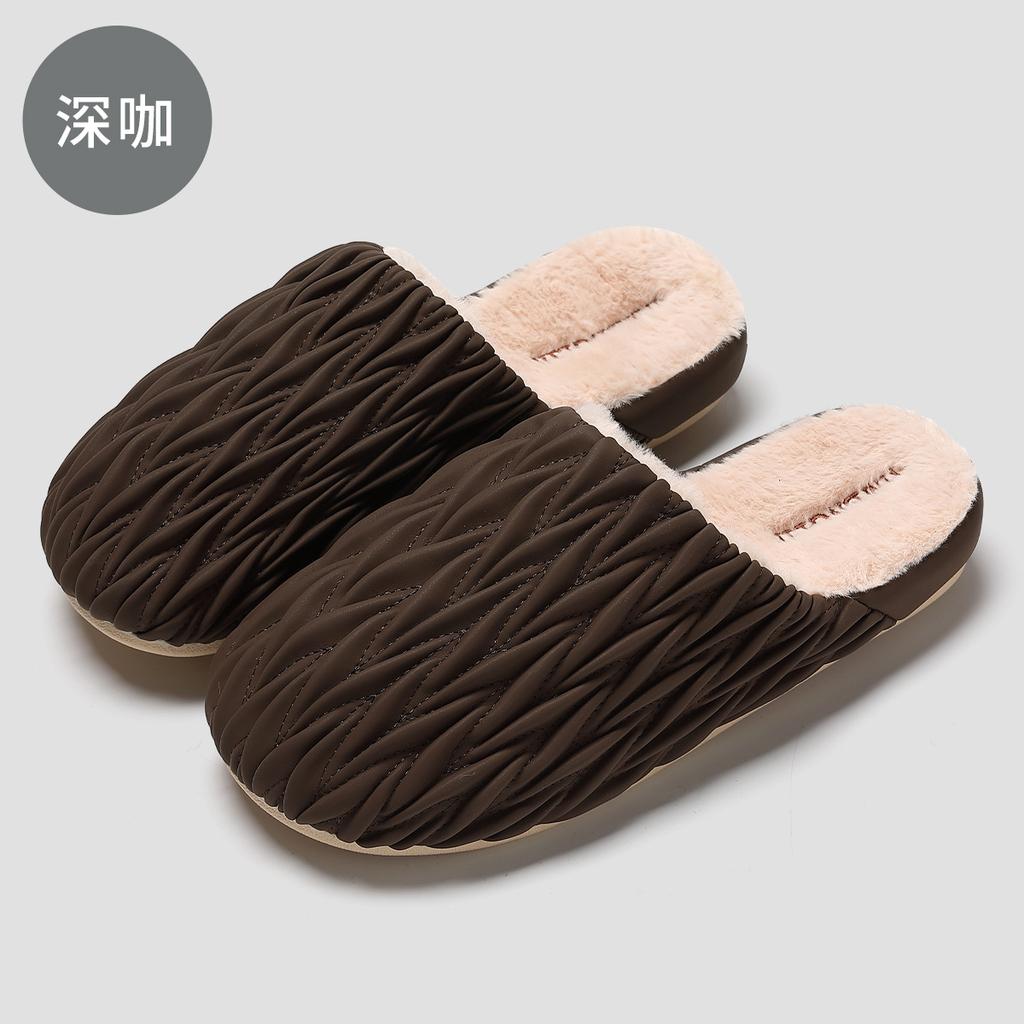 Cotton Slippers Autumn and Winter 2025 New Indoor Home Warm Non-slip Thick Bottom Plush Slippers Winter