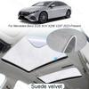 Car Suede Fabric Electrostatic Adsorption Sunroof Sunshade For Mercedes-Benz EQS SUV X296 V297 2023-2025Heat Insulation Skylight