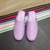Spring & Autumn Lambskin Leather Slippers - Japanese Style Indoor Couple Slippers for Home & B&B Vacations
