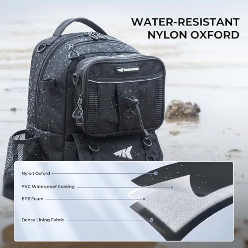 Multi-Compartment Fishing Backpack Outdoor Spinning Rod Storage Waterproof Oxford Fabric Camo Hiking Gear Bag