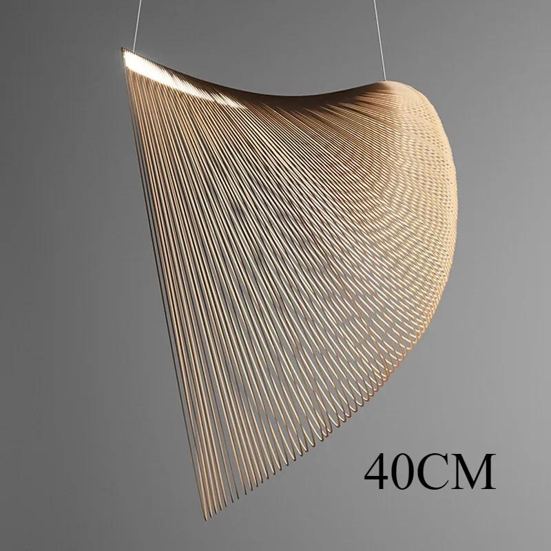 

Скандинавская Современная Простая Д23,6 Дюйма Деревянная Люстра в Стиле Ваби-саби Гостиная Столовая Кафе Декоративный Свет Светодиодный Светильник