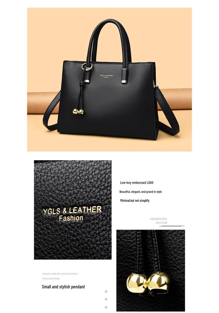 2025 Autumn/Winter Large Capacity Retro Women's Briefcase and Crossbody Tote Bag