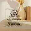 1pc Acrylic Heart-Shaped Nameplate with Romantic Quotes, "I Love You" Souvenir, Unique Gift for Couples, Indoor Decor, Anniversary, Birthday 