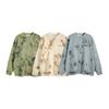 Oversized Cropped Knit Sweater With Distressed Hem Tie-Dye Unisex Streetwear