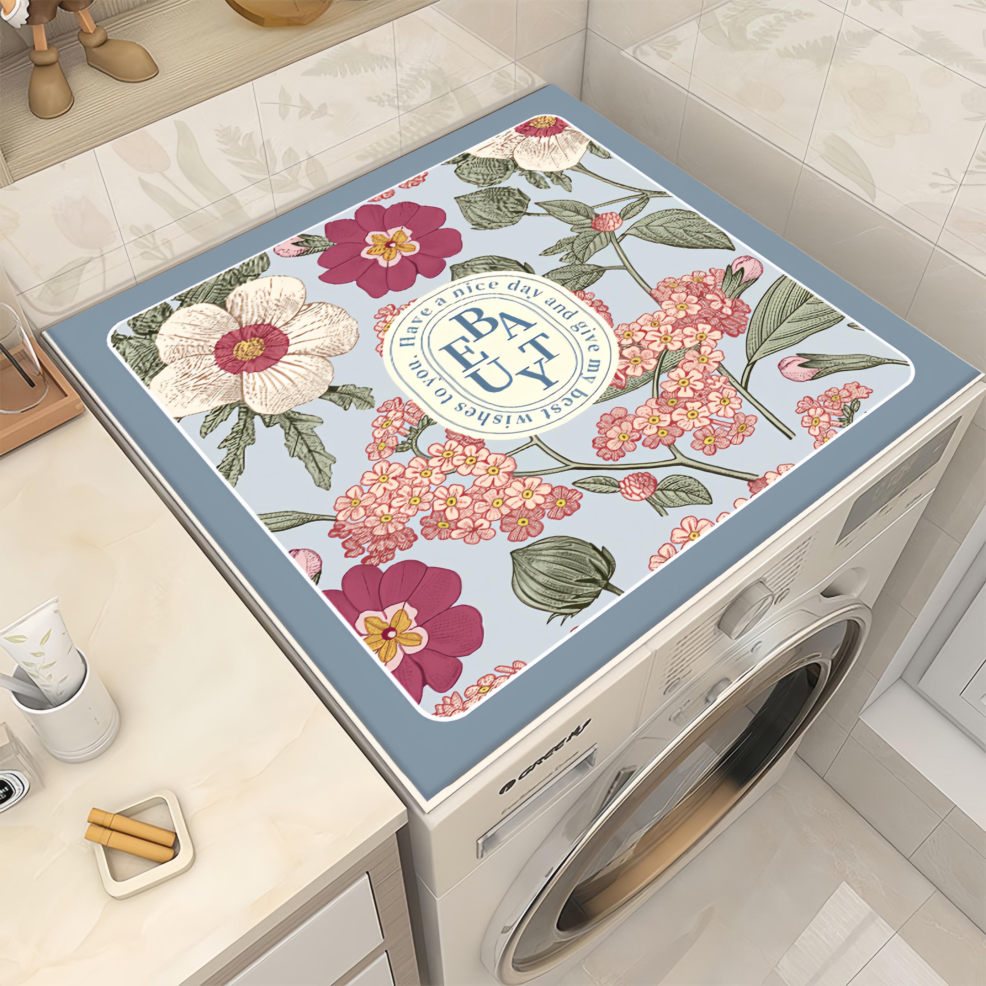 

Пылезащитный коврик для стиральных машин Нескользящий коврик для столешниц холодильников Защита от солнца для бытовой техники Чехол для стиральной машины с принтом Абсорбирующий коврик для стола 60cm×60cm