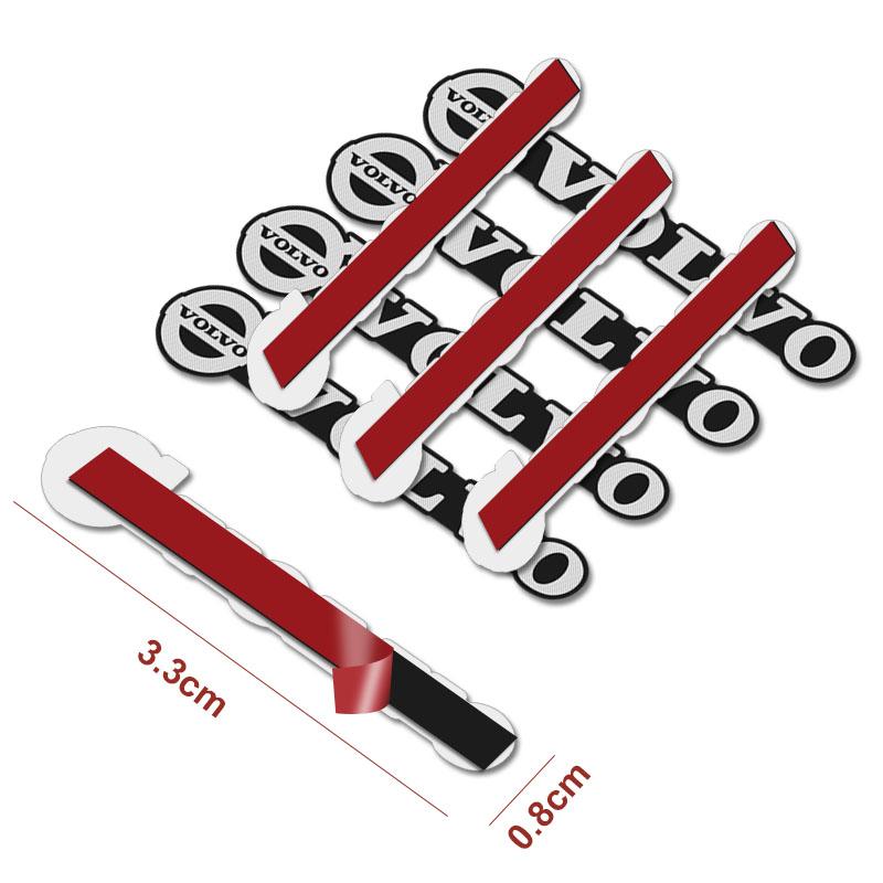 Bjh7 5Pcs 3D Aluminum Car Sticker Speaker Stereo Speaker Emblem Decorative For Volvo XC60 XC90 XC40 V60 V40 V50 S60 V70 S90 S80 V90