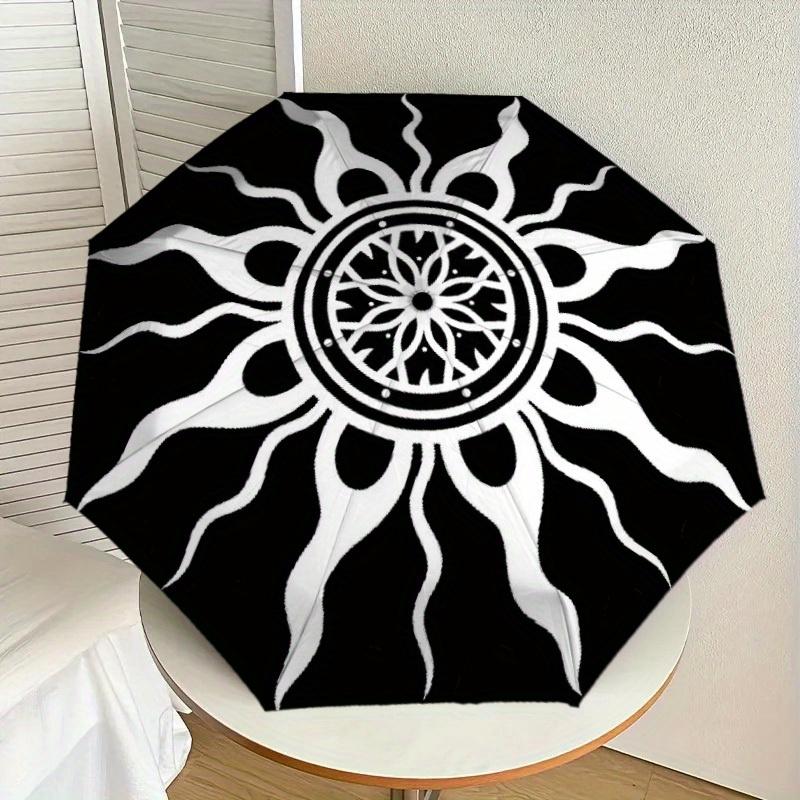 1pc Sunburst Mandala Print Umbrella Multi-functional Umbrella Umbrella for Men Women, Valentine s Day Anniversary Gift0818261
