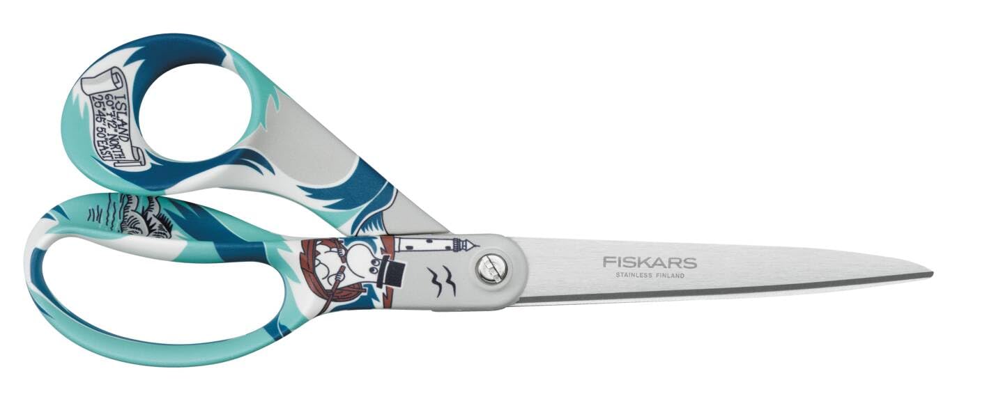 

Hanaoka Moomin by ARABIA x Fiskars 1005231 [Officially Imported] Scissors, 21cm, Moominpappa, светло-синий