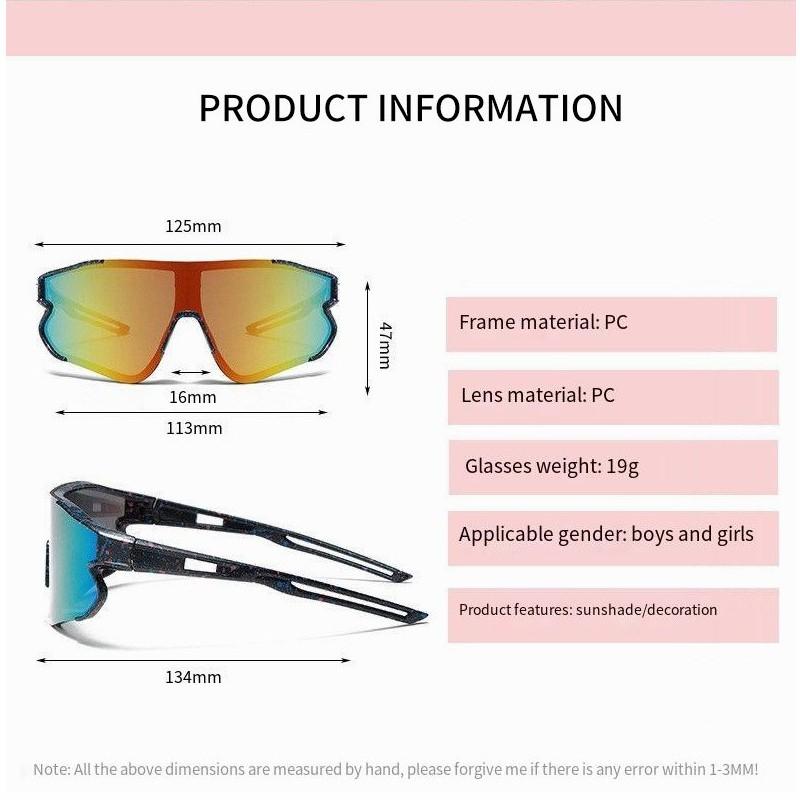 Çocuk Bisiklet Güneş Gözlüğü Çocuk Erkek ve Kız Çocuk Yürüyüş Gözlüğü Bisiklet Güneş Gözlüğü Spor Gözlüğü Genç Hediye UV400