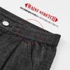 STCO Diems Denim Elastic Waist Set-Up Half Pants Charcoal (Wide Fit)_Ldmvb05Wsc