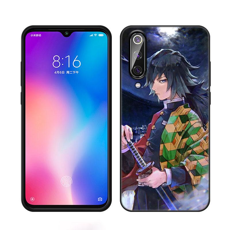 Anime Demon Slayer Phone Case For Xiaomi Mi A2 8 9 SE Note 10 10T 11 12 Lite 9T 11T 12S 12T Pro A3 6X 12X Soft TPU Black Cover