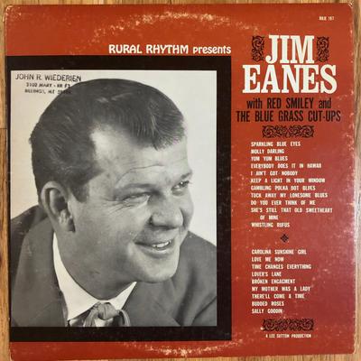 Disc LP JIM EANES, RED SMILEY & THE BLUE GR - Rural Rhythm Prezintă Jim Eanes Wit RRJE197 Rural Rhythm Re 1968 US Folk Folosit