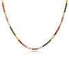 2026 Colorful Rainbow CZ Tennis Chain Bracelet Necklace Micro Pave Red Pink Purple CZ Gold Plated Fashion Wedding Set Jewelry