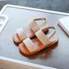 New Toddler Shoes Girl Summer Braided Vacation Beach Children Sandals Retro Weave Kids Sliders Back Strape Slingback Shoe G12286