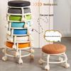 Children's Low Stool with Universal Wheels - Versatile, Movable Chair for Living Room