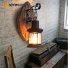 JOYINLED Vintage Wood Glass  Black Metal Rustic Black Wooden Wall Lamp Pendant Lamp Warm Light For Bar Cafe Garden E27