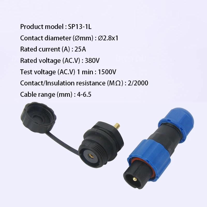 SP13 IP68 wasserdichter Stecker Stecker & Buchse 1/2/3/4/5/6/7/9 Pin Panelmontage Kabelstecker Luftfahrtstecker