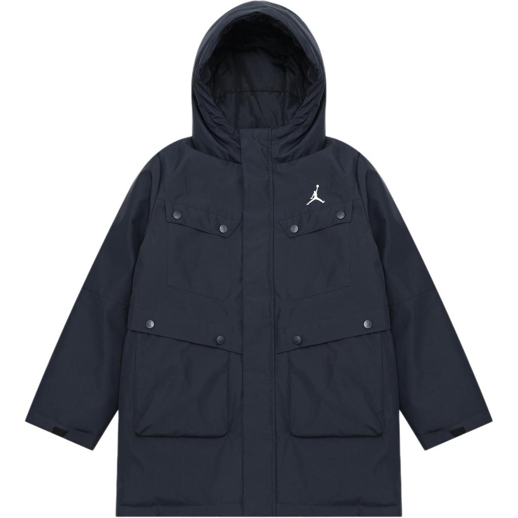 Jordan Mid-Length Three-Proof Comfortable Warm Duck Down Jacket Kids Jackets IQ9987-010