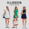 Womens Sleeveless Polo Tennis Dress With Collar Breathable Sport Golf Fitness Running Outfit