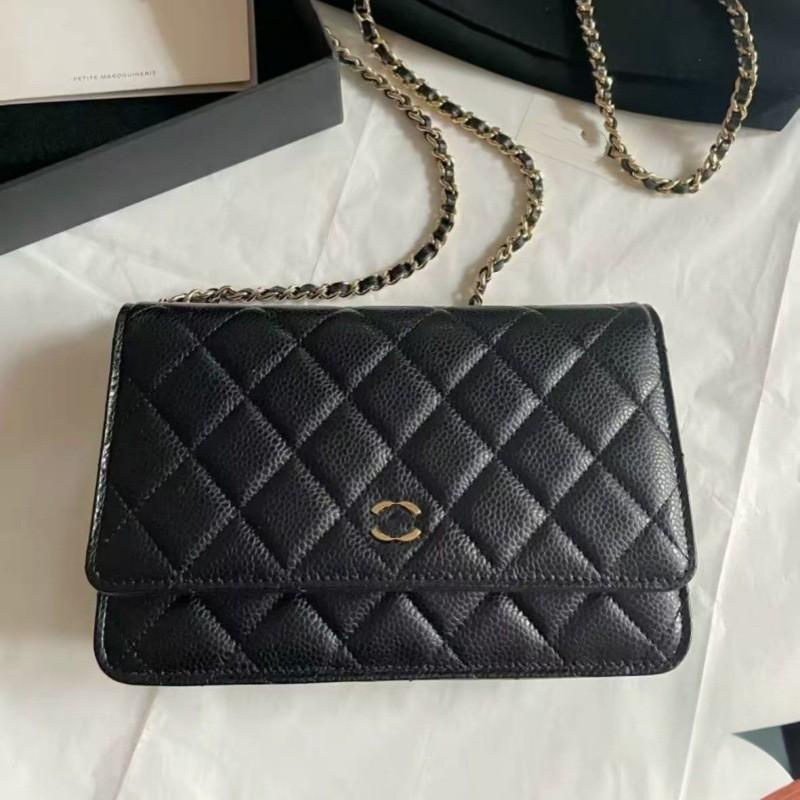 Stil WOC Fortune Tasche Leichter Luxus CF Litschi Muster Einzel-Schulter Umgehängte Kette Rautenförmig Damen