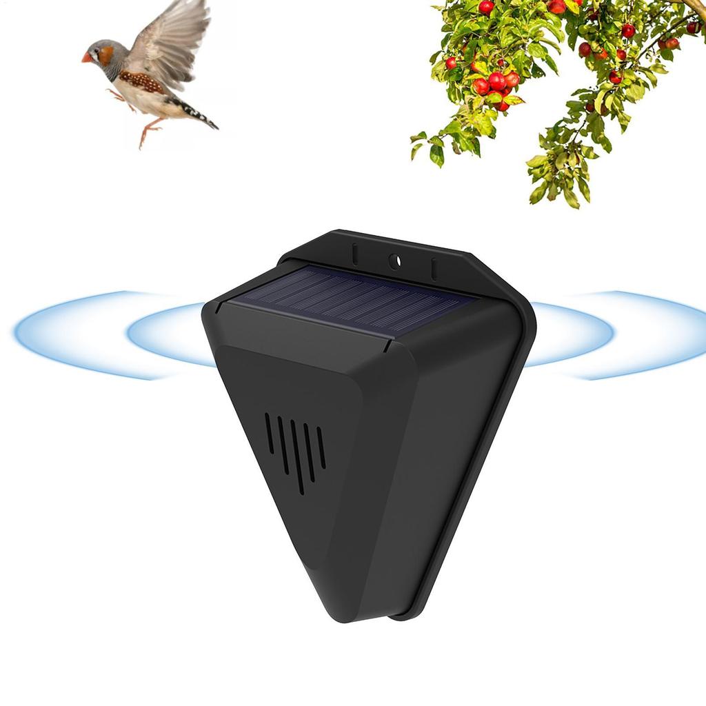 Solar Animal Repellents Repelling Solar Alarm Bird Repeller with 13 Modes of Sound Playback Bird Dog Repellents Outdoor Garden