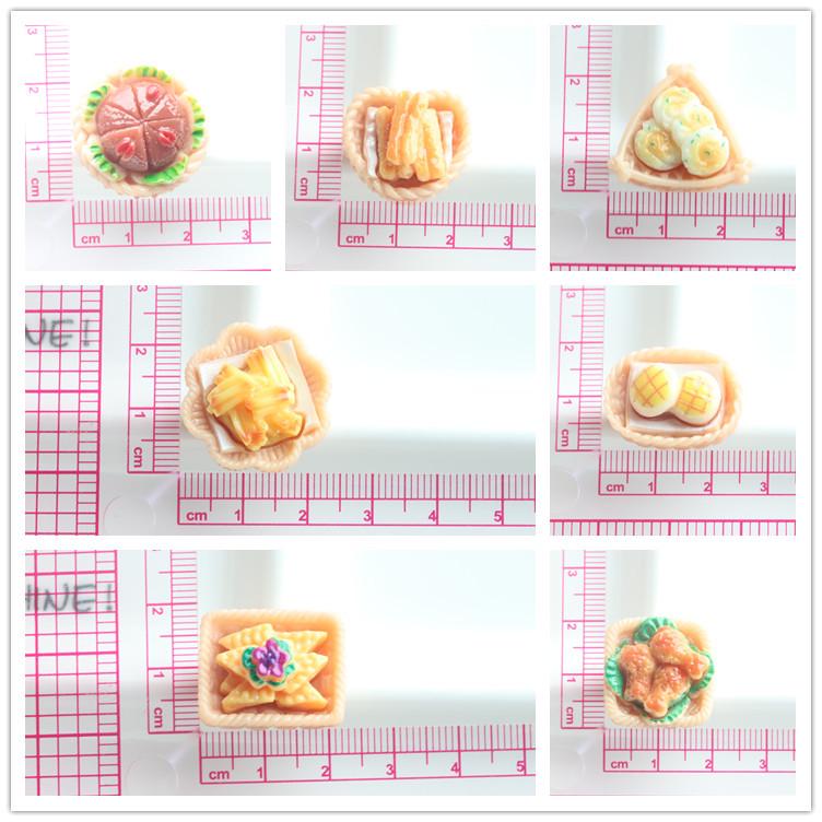 Textured Miniature Food Play & Resin Jewelry Accessories - Fried Dough Sticks & Chicken Legs