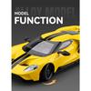 1/24 Ford GT Alloy Super Sports Car Model Diecasts Metal Racing Vehicles Car Model High Simulation Sound and Light Kids Toy Gift