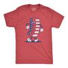 Mens Hot Dog America Flag T-Shirt, 4th July Party Tee