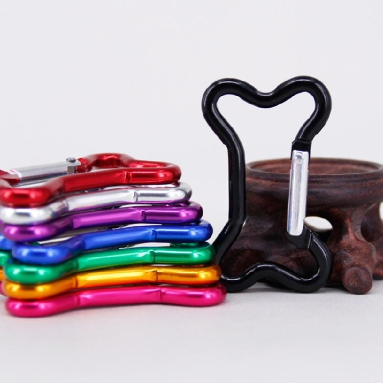 5Pcs Bone Shape Carabiner Clip Aluminum Alloy Hanging Carabiner Hook Spring Snap Hook Clip Outdoor Hiking Accessories