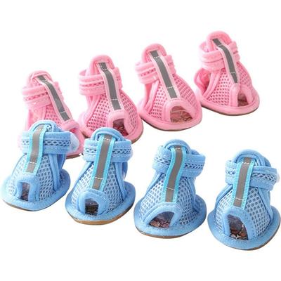 Atmungsaktiver Riemen Frühling Sommer Tragen Outdoor Hundeschuhe Haustierbedarf Welpen Schuhe Haustier Sandalen