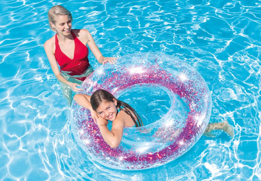 INTEX Transparent Glitter Tube 119cm 56274 cannot be Japanese Float, Diameter, (Color specified) [Official Product]