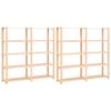 Day and Night - Day and Night Shelving 5 Levels 2 Units Solid Pine Wood 500 Kg