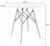 JUST HOME Scandinavian round table INFININTY 80 x 80 x 72cm white
