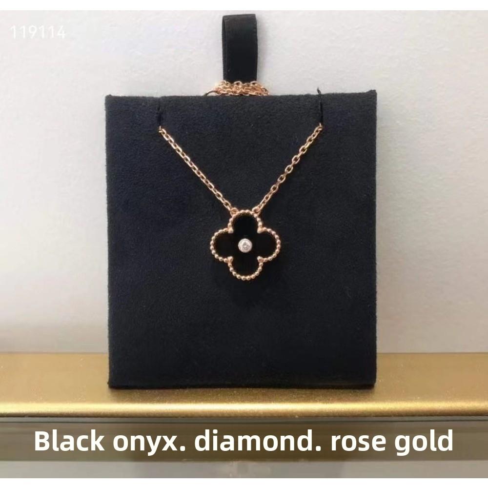 Kvinners Firkløver Halskjede Enkelt Blomst Hvit Perlemor Rød Agat Anheng Kragebenskjede